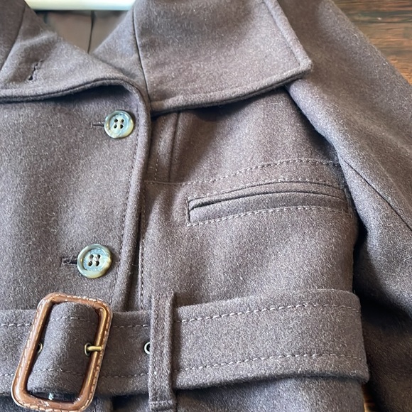 BCBG Max Azria Brown Military Style Wool Coat size M - Picture 13 of 14